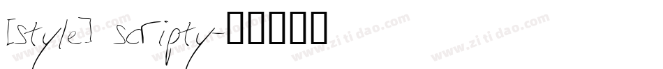 [style] scripty字体转换